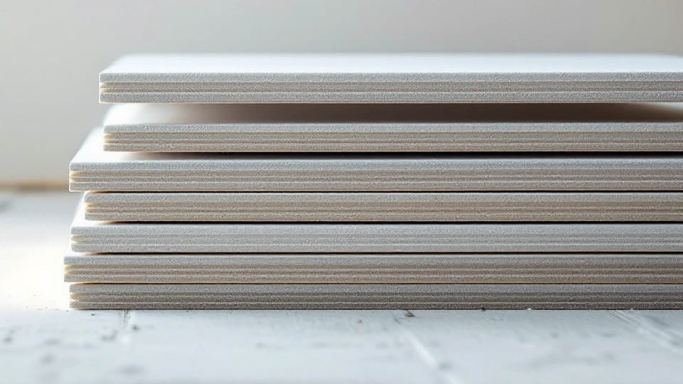 Close view of unmarked drywall panel edges beside a bare wall