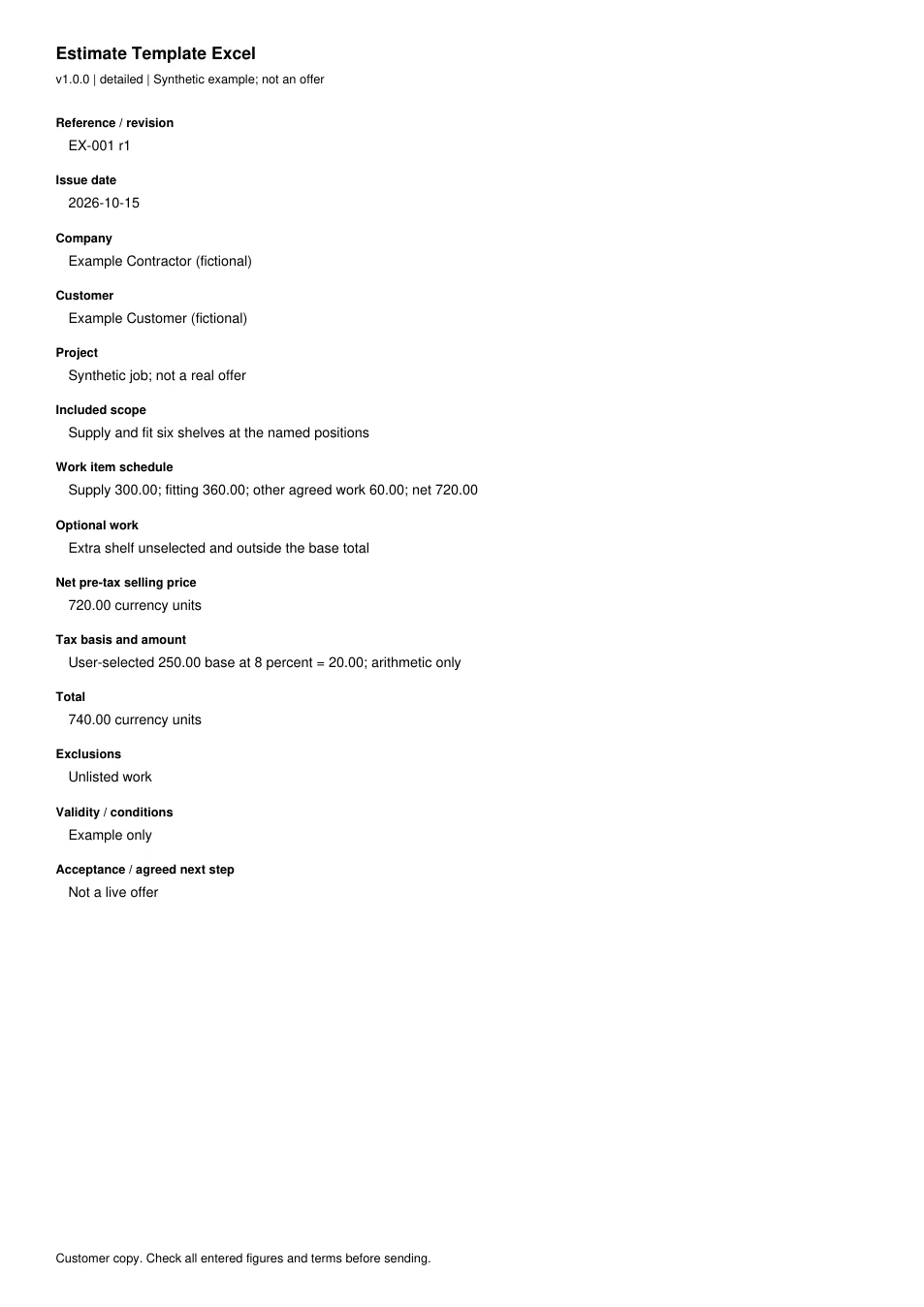 First page of the original filled example; all fields are transcribed below