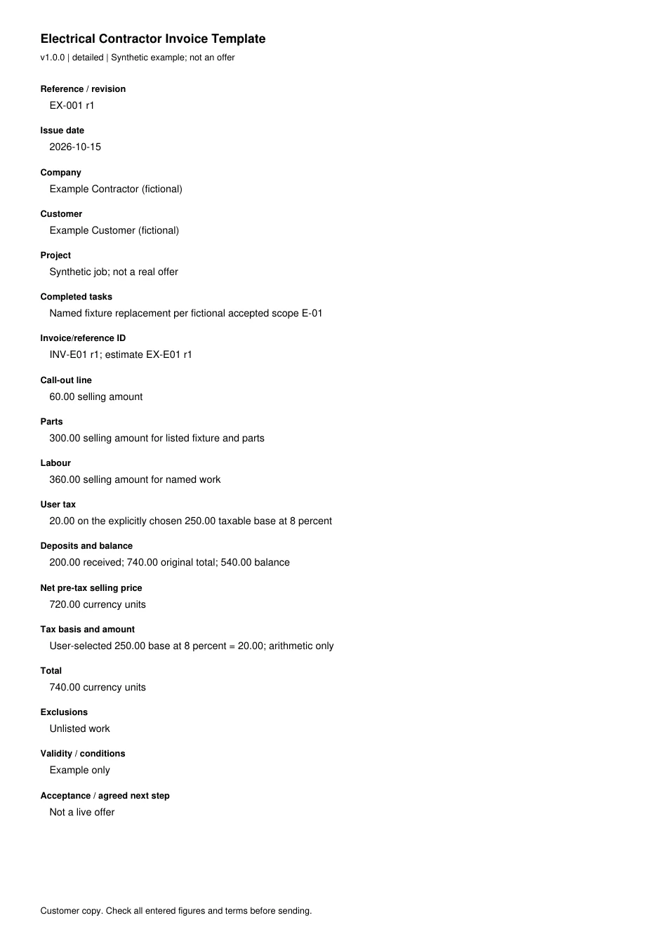 First page of the original filled example; all fields are transcribed below