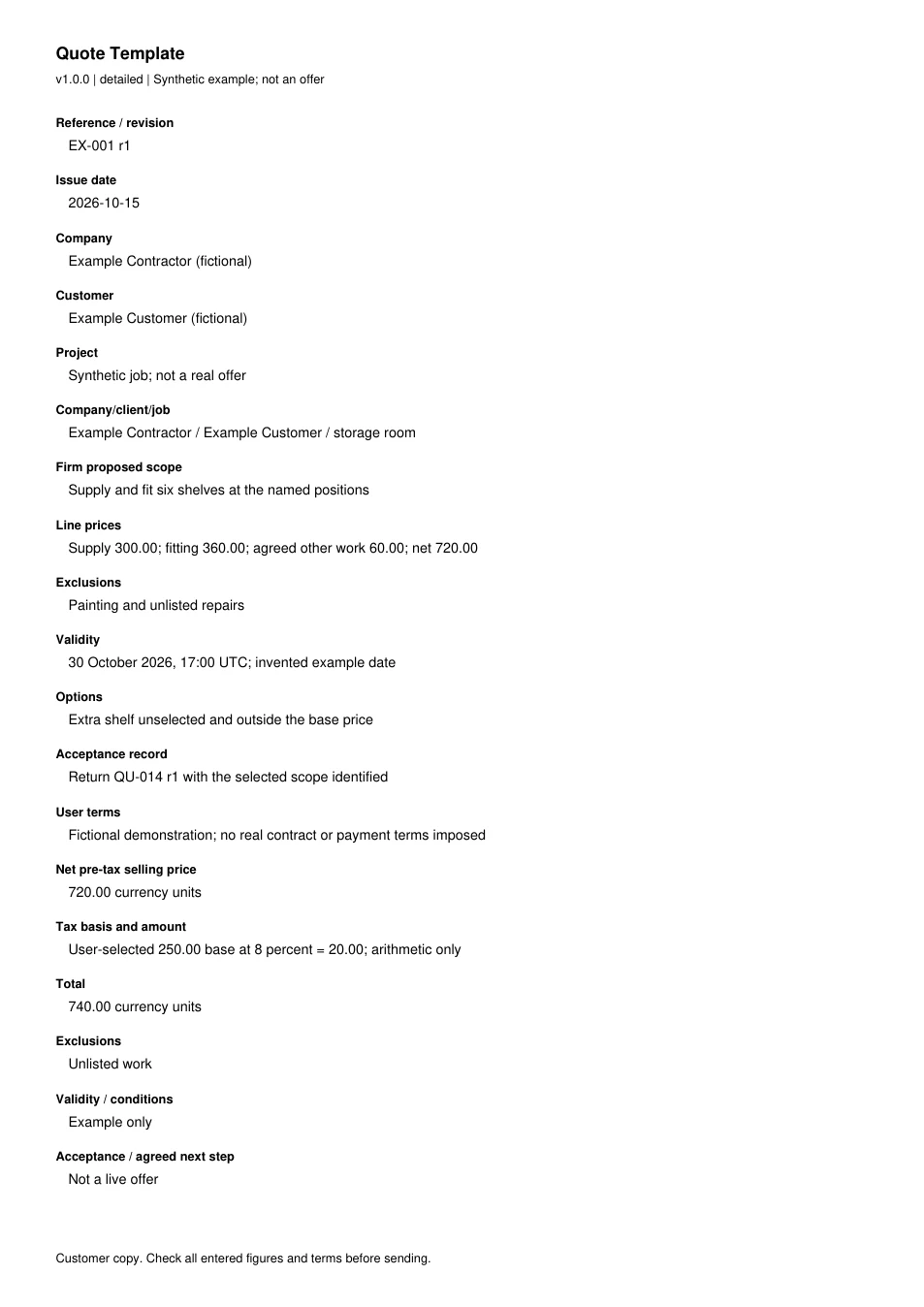 First page of the original filled example; all fields are transcribed below