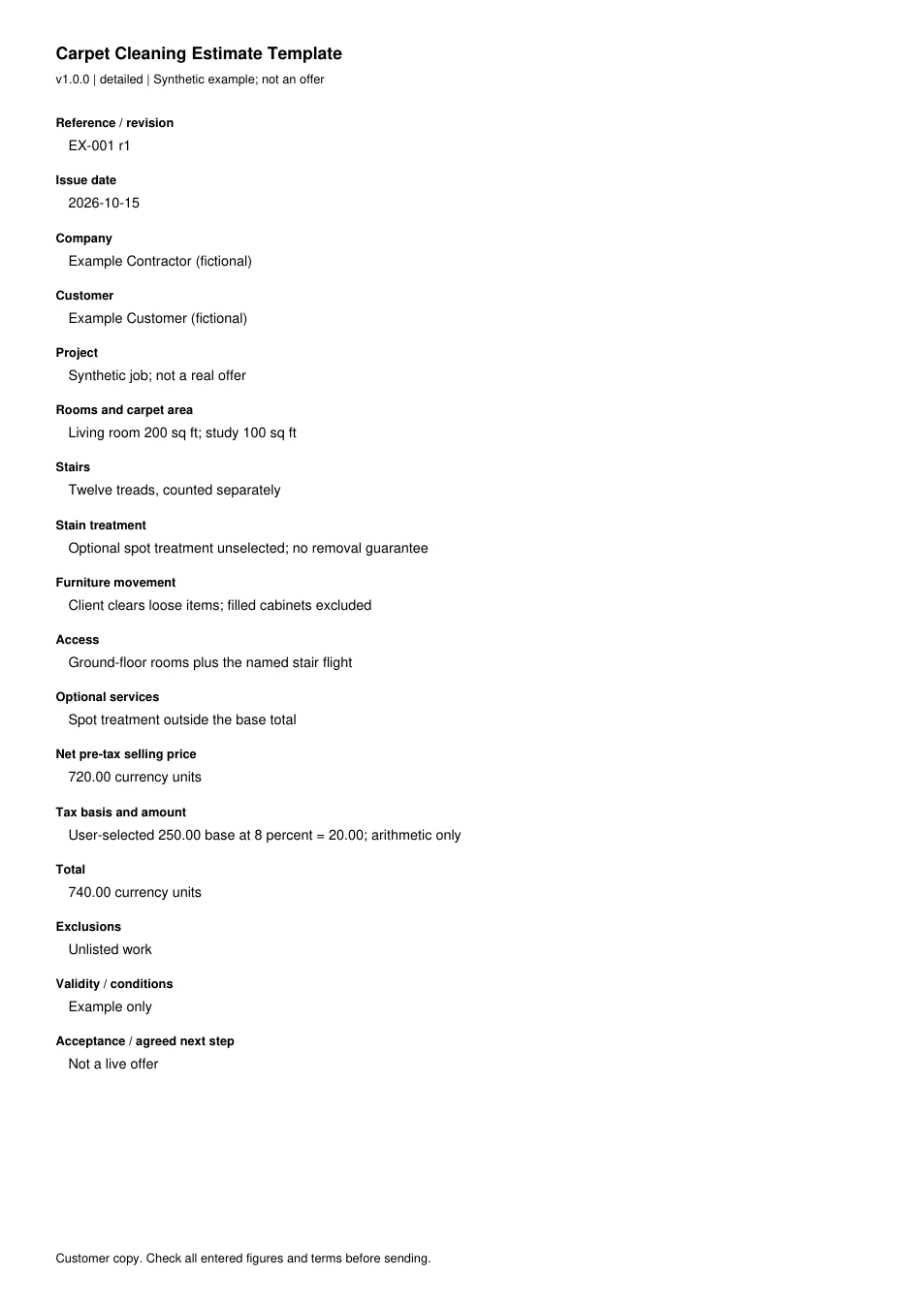 First page of the original filled example; all fields are transcribed below