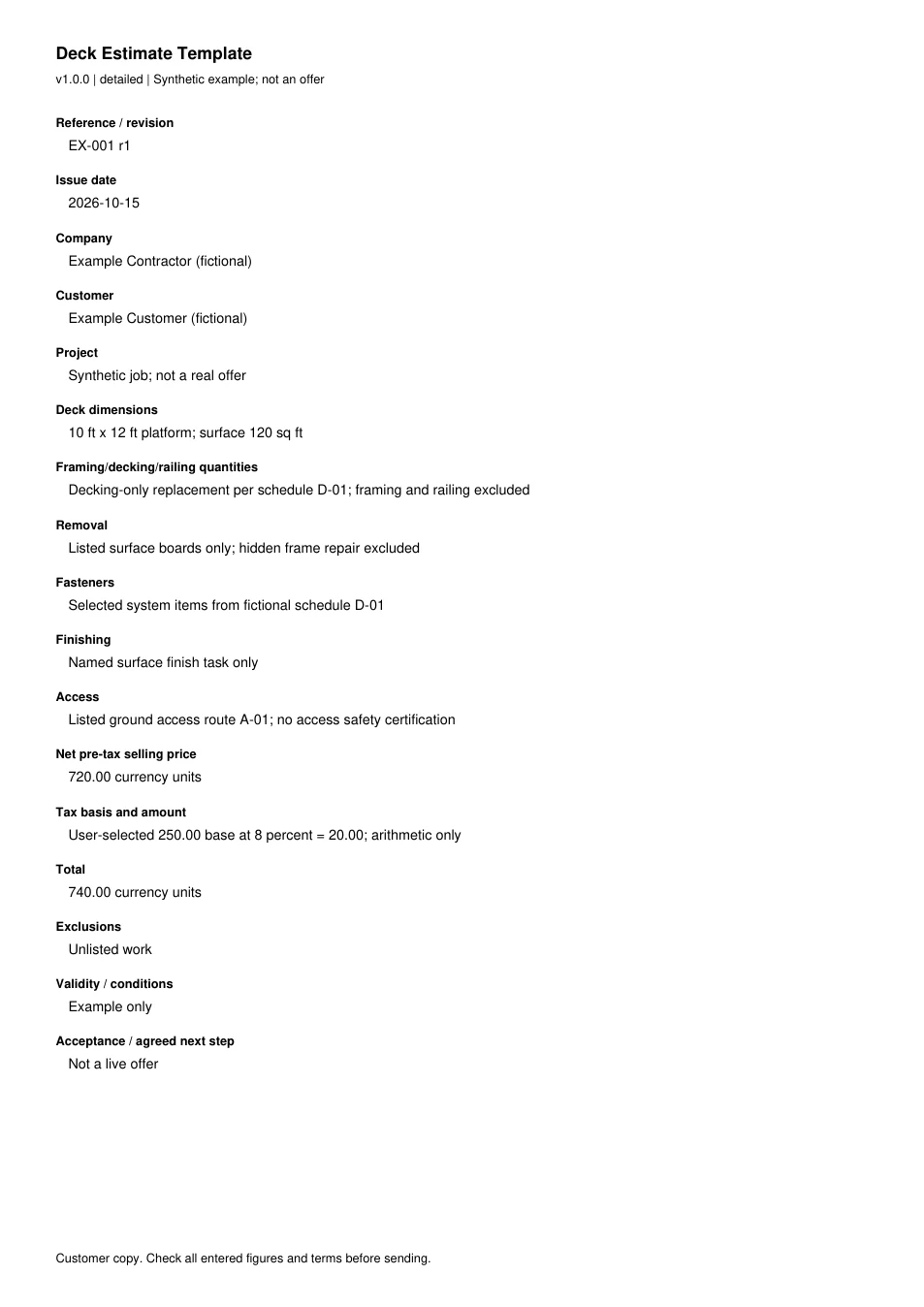 First page of the original filled example; all fields are transcribed below