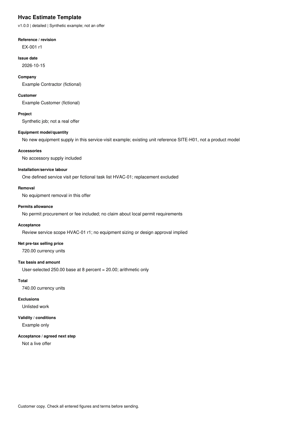 First page of the original filled example; all fields are transcribed below