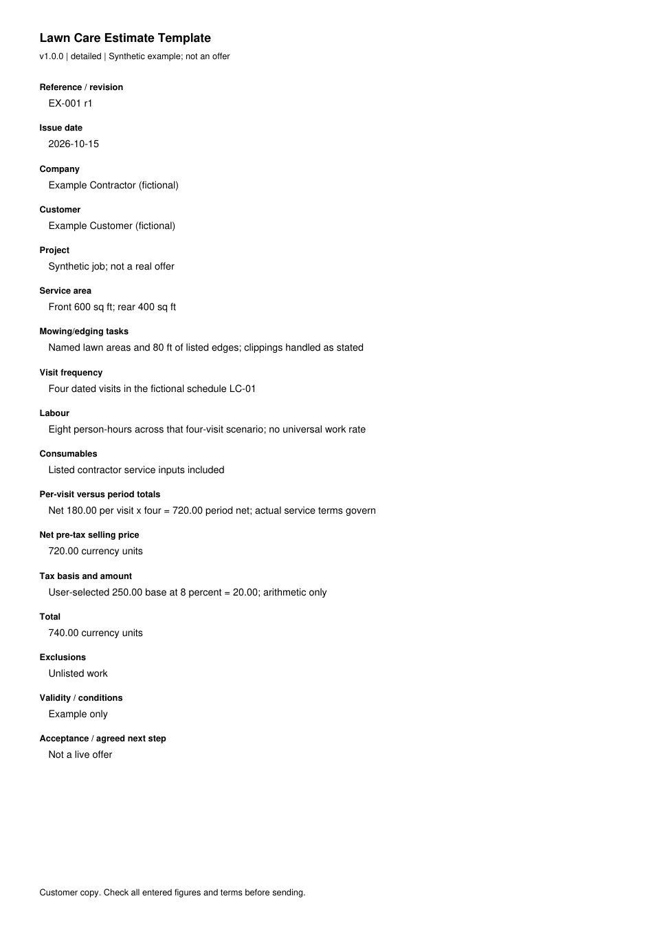 First page of the original filled example; all fields are transcribed below