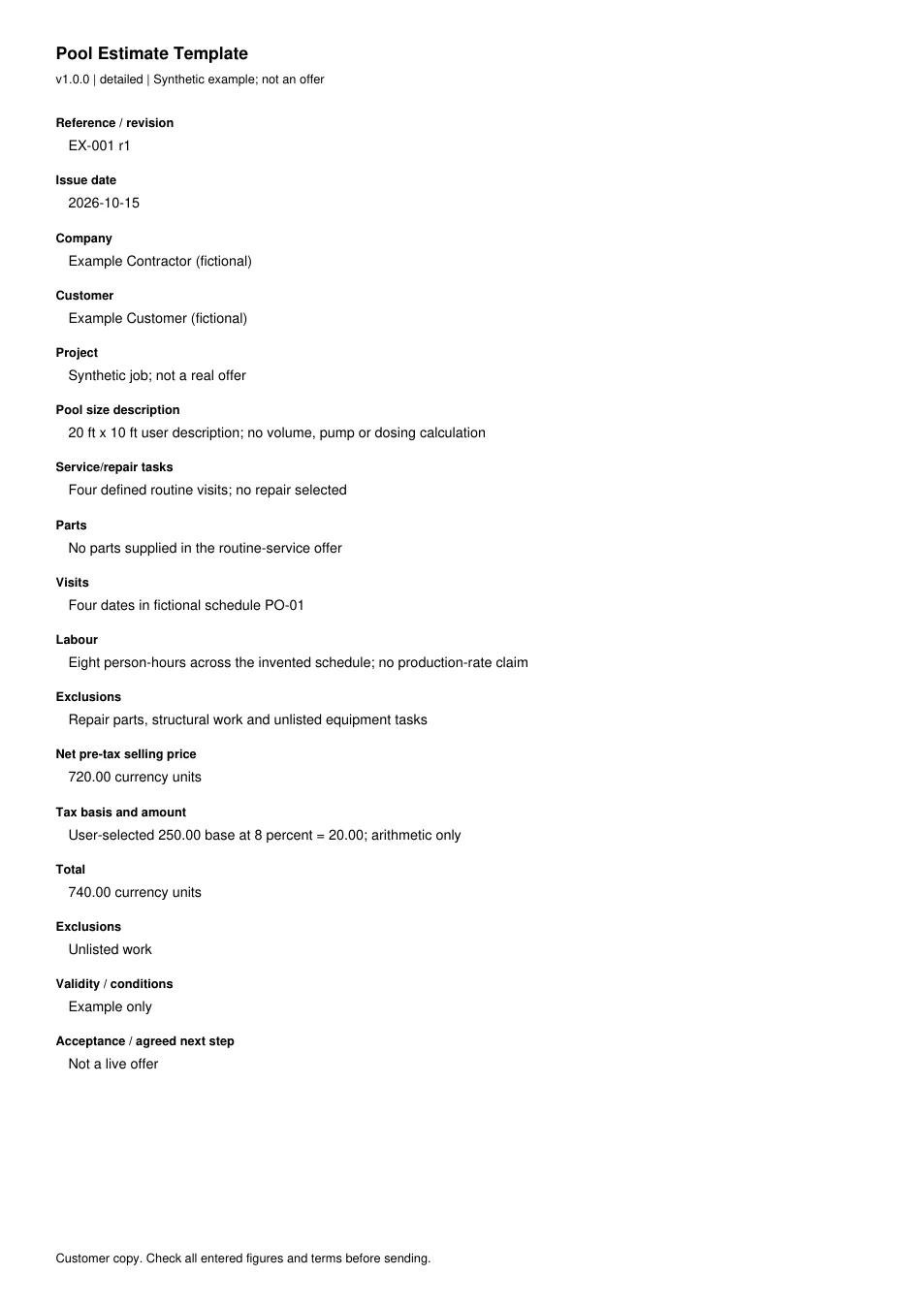 First page of the original filled example; all fields are transcribed below