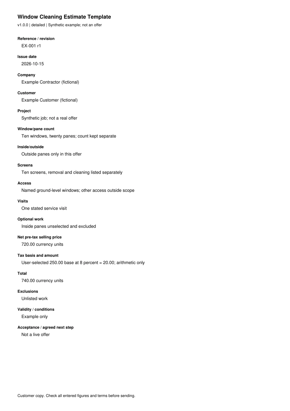 First page of the original filled example; all fields are transcribed below
